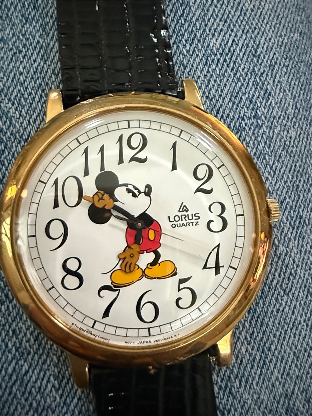 Lorus Quartz Mickey Mouse Gold-Tone Watch